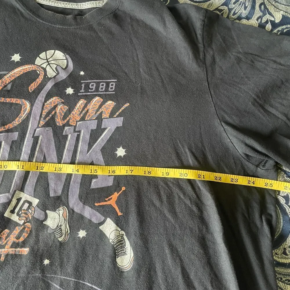 JORDAN 1988 slam dunk Retro 3 Dunk Champ T-Shirt sz 2XL Black Purple Slam Flight